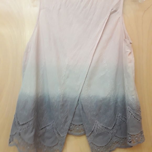 Aratta Anthro Ombre boho lilac eyelet top - Picture 4 of 7